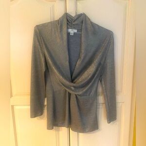 Xs Metallic Halston top. , small stain near side